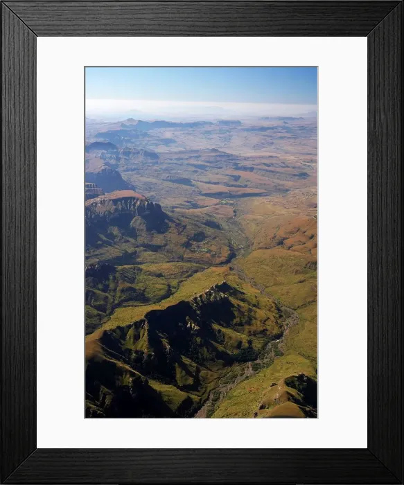 Framed Print : Royal Natal National Park showing the Tugela River and Tendele Camp Framed Print : Royal Natal National Park showing the Tugela River and Tendele Camp