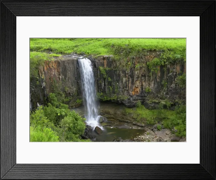Framed Print : Sterkspruit Falls. Monks Cowl. Ukhahlamba Drakensberg Park