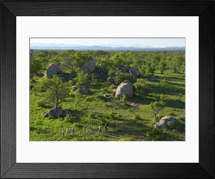 Framed Print : Tourists on hiking trail. Kruger National Park