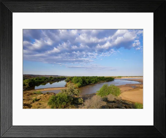 Framed Print : The confluence of the Shashe River (R) and the Limpopo River (L) Framed Print : The confluence of the Shashe River (R) and the Limpopo River (L)