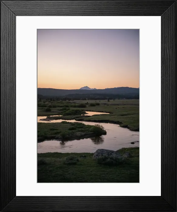 Framed Print : Camping Hiking Sunset Wyoming Wind River - River