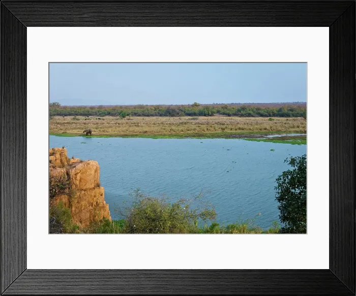 Framed Print : View from Mtambeni Hide at Engelhard Dam