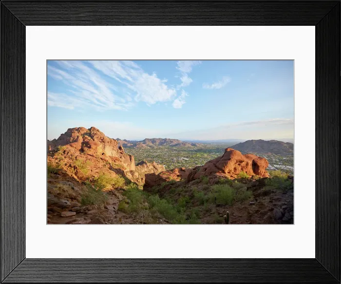 Framed Print : Hiking Arizonia Phoenix Sunrise Outdoors Rock - Object Framed Print : Hiking Arizonia Phoenix Sunrise Outdoors Rock - Object