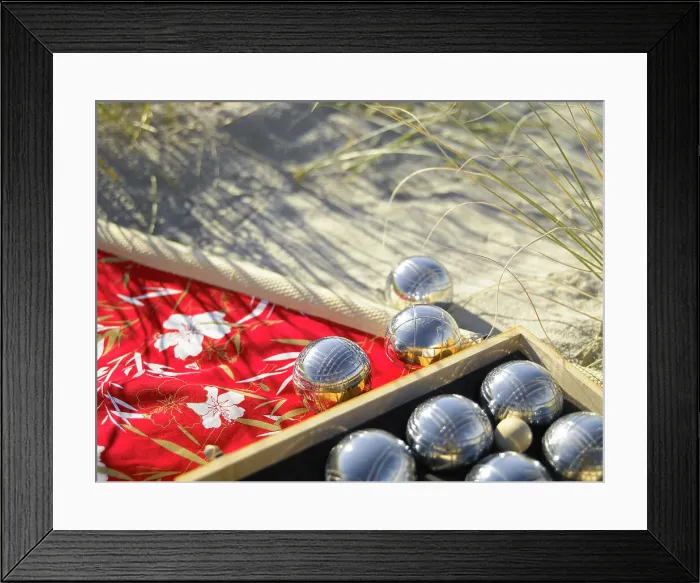 Framed Print : Petanque at the Beach Framed Print : Petanque at the Beach
