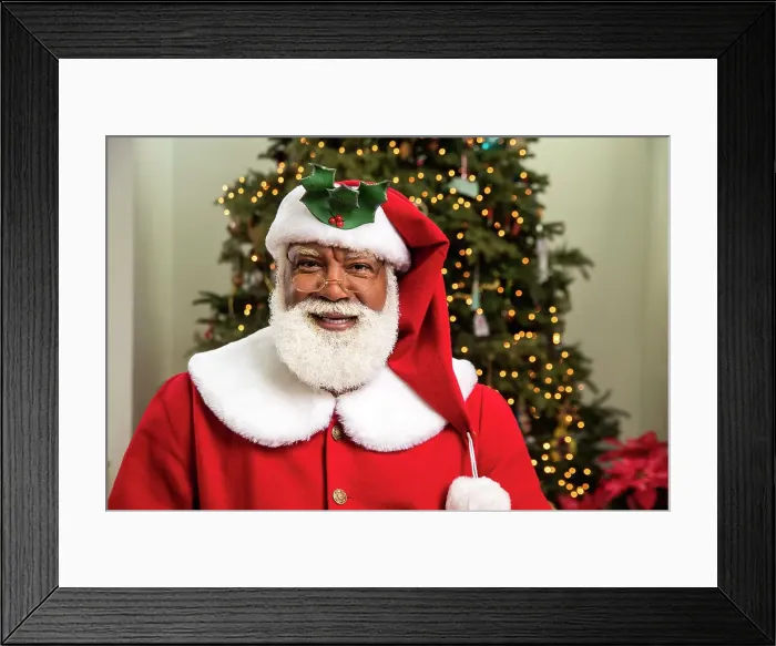 Framed Print : Black Santa Claus Framed Print : Black Santa Claus