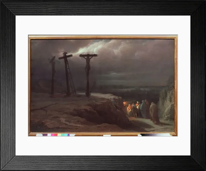 Framed Print : Night at Calvary by Vereshchagin Framed Print : Night at Calvary by Vereshchagin