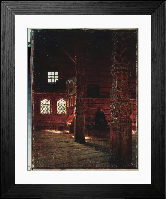 Framed Print : Interior of the Peter and Paul Church in Puchug by Vereshchagin