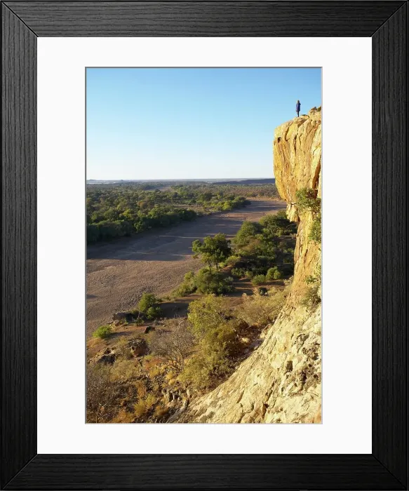 Framed Print : View of Motloutse River bed and Eagle Rock Framed Print : View of Motloutse River bed and Eagle Rock