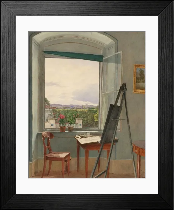 Framed Print : View from the Artist's Studio in Alservorstadt toward Dornbach by Alt Framed Print : View from the Artist's Studio in Alservorstadt toward Dornbach by Alt