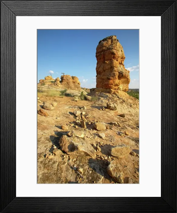 Framed Print : View and rock formations near de Beer's Koppie Framed Print : View and rock formations near de Beer's Koppie