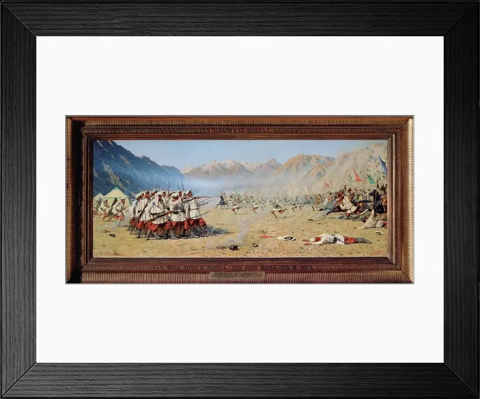Framed Print : A Suddenly Attack by Vereshchagin Framed Print : A Suddenly Attack by Vereshchagin