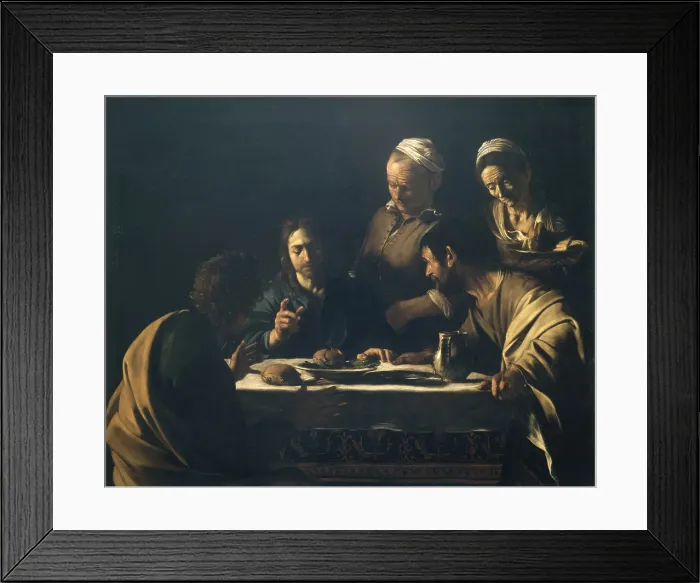 Framed Print : Supper at Emmaus by Caravaggio Framed Print : Supper at Emmaus by Caravaggio
