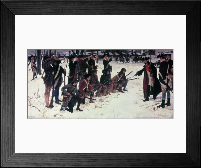 Framed Print : Baron von Steuben Drilling Troops at Valley Forge Framed Print : Baron von Steuben Drilling Troops at Valley Forge