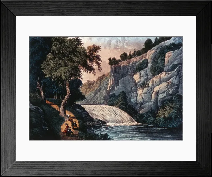 Framed Print : Tallulah Falls by Currier and Ives