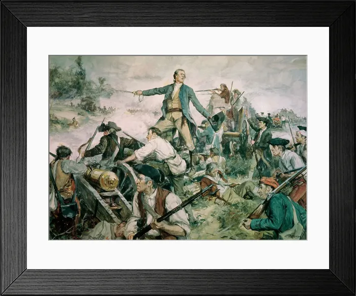 Framed Print : Battle of Lake George by Yohn Framed Print : Battle of Lake George by Yohn