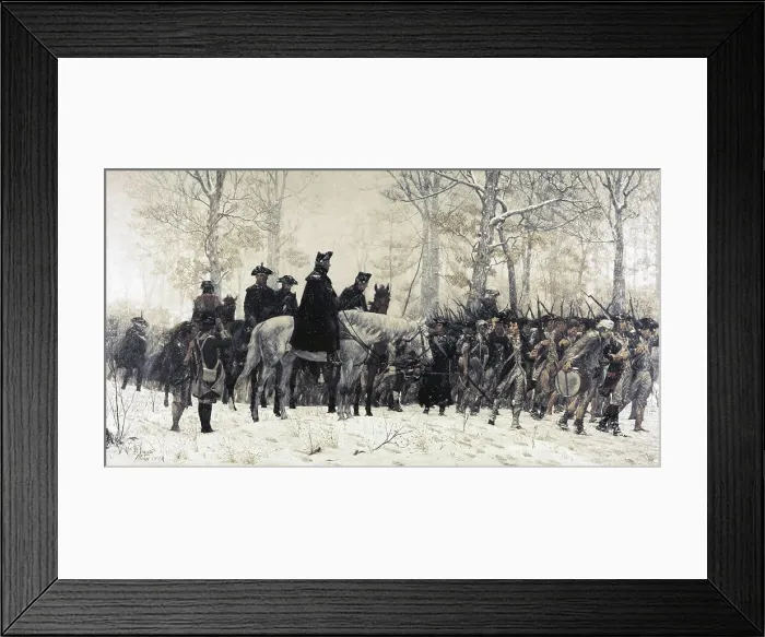 Framed Print : Washington Reviewing His Troops at Valley Forge by Trego Framed Print : Washington Reviewing His Troops at Valley Forge by Trego