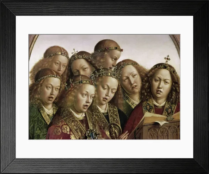 Framed Print : Singing Angels - Ghent Altarpiece Framed Print : Singing Angels - Ghent Altarpiece