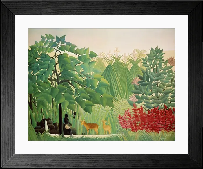 Framed Print : The Waterfall by Henri Rousseau Framed Print : The Waterfall by Henri Rousseau