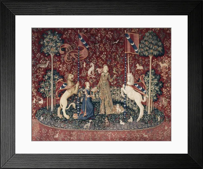 Framed Print : Lady and the Unicorn -Sense of Taste Framed Print : Lady and the Unicorn -Sense of Taste