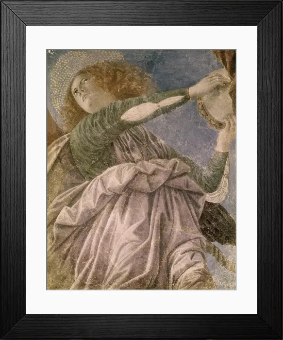 Framed Print : Music Making Angel with Tambourine by Forli Framed Print : Music Making Angel with Tambourine by Forli