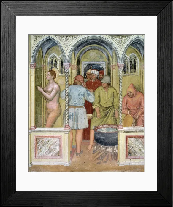 Framed Print : Torment of Saint Lucy by Altichiero Framed Print : Torment of Saint Lucy by Altichiero