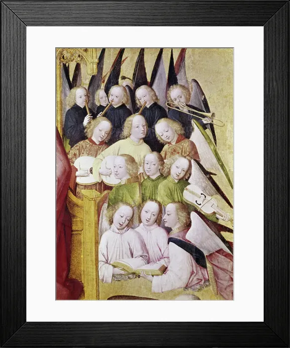 Framed Print : Choir of Angels (Detail) by Master of Life of the Virgin Framed Print : Choir of Angels (Detail) by Master of Life of the Virgin
