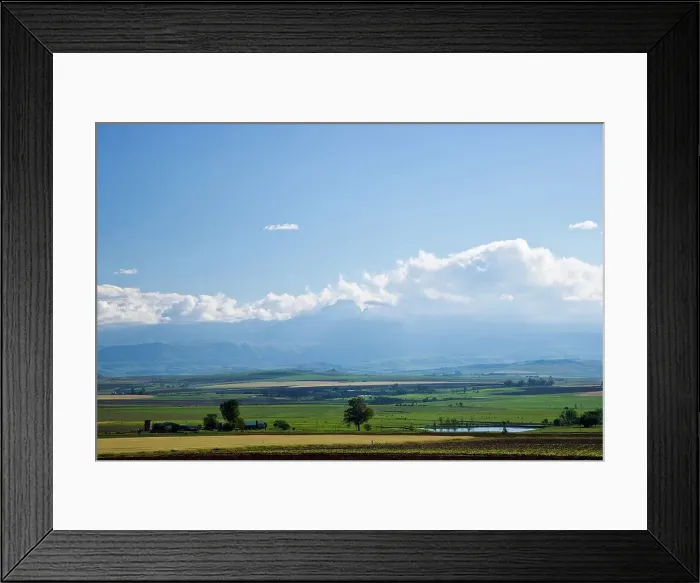 Framed Print : Rural scene with the Drakensberg in the background Framed Print : Rural scene with the Drakensberg in the background