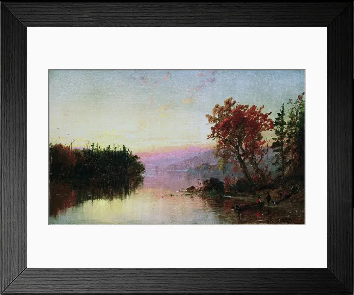 Framed Print : Greenwood Lake at Twilight by Cropsey Framed Print : Greenwood Lake at Twilight by Cropsey