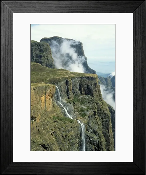 Framed Print : Tugela Falls. On top of Amphitheatre At Royal Natal NP uKhahlamba - Drakensberg Park
