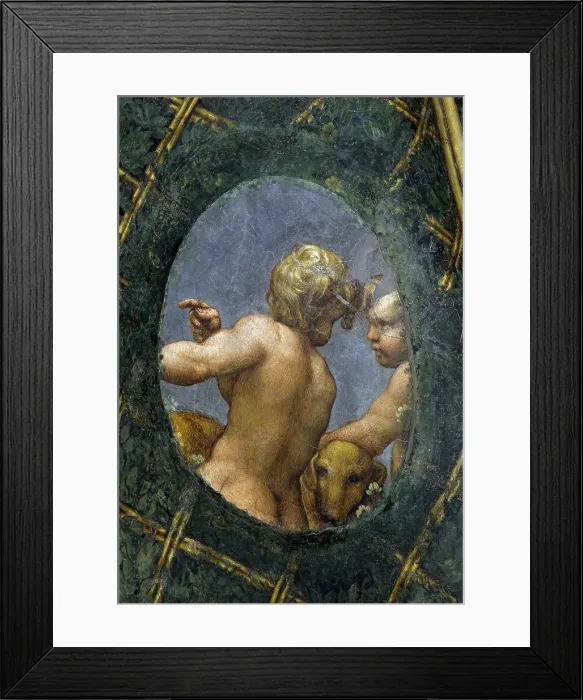 Framed Print : Putti Correggio (1489 94-1534 Italian). Pinacoteca Sabauda, Torino, Italy