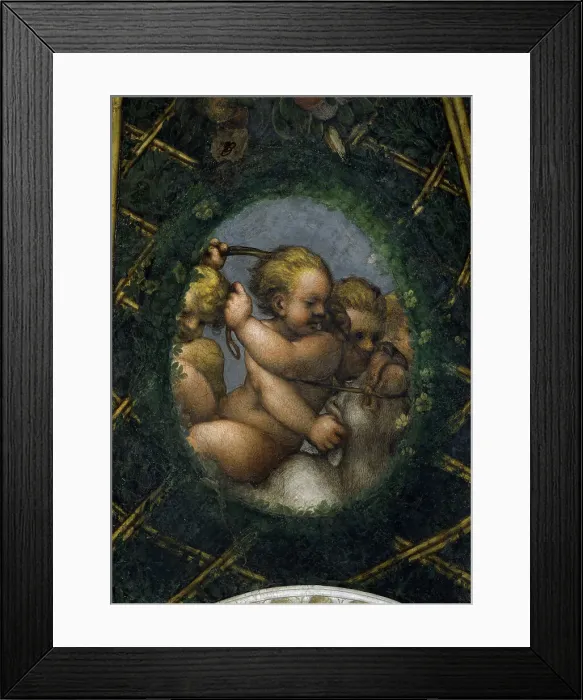 Framed Print : Putti Correggio (1489 94-1534 Italian). Pinacoteca Sabauda, Torino, Italy