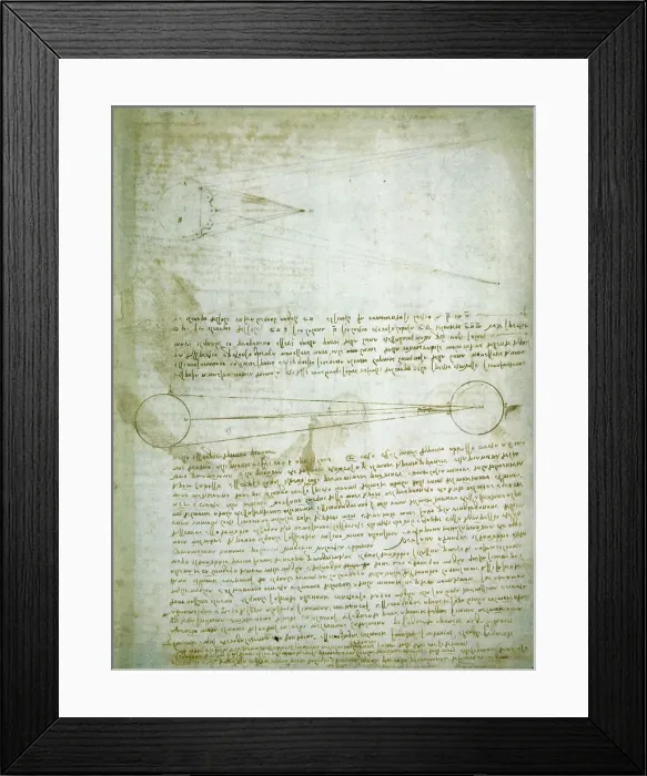 Framed Print : Codex Leicester: The Changing Earth by Leonardo da Vinci
