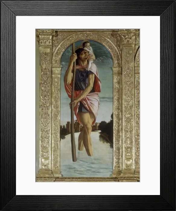 Framed Print : Detail of St. Christopher from the Polyptych of Saint Vincent Ferrer Framed Print : Detail of St. Christopher from the Polyptych of Saint Vincent Ferrer