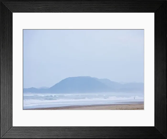 Framed Print : Fisherman at St Lucia with Maphelana in the background Framed Print : Fisherman at St Lucia with Maphelana in the background