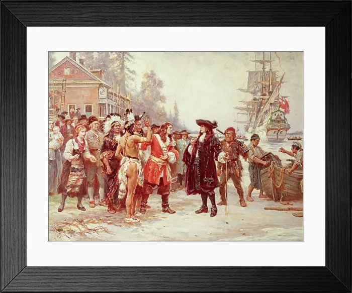 Framed Print : Landing of William Penn, 1682 by Ferris Framed Print : Landing of William Penn, 1682 by Ferris