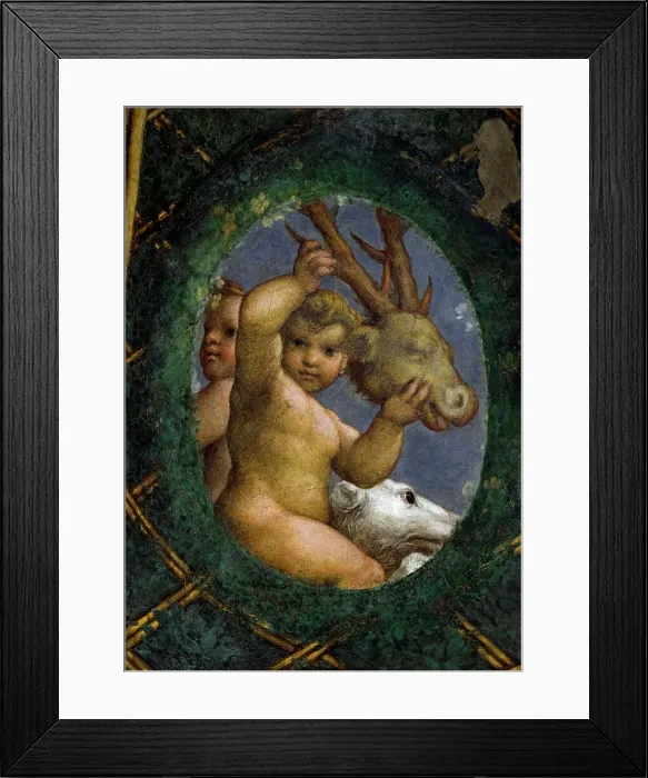 Framed Print : Putti Correggio (1489 94-1534 Italian). Pinacoteca Sabauda, Torino, Italy