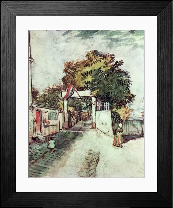 Framed Print : The Entrance to the Moulin de la Galette by van Gogh Framed Print : The Entrance to the Moulin de la Galette by van Gogh
