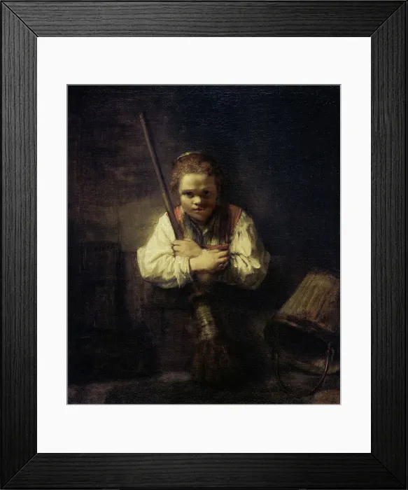 Framed Print : A Girl With a Broom by Fabritus Framed Print : A Girl With a Broom by Fabritus