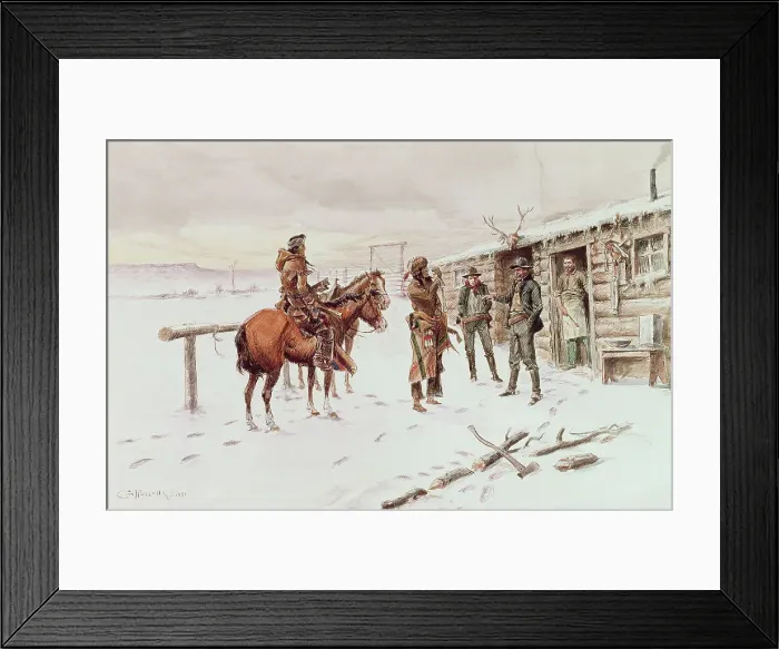 Framed Print : Indian Trading Post by Russell Framed Print : Indian Trading Post by Russell