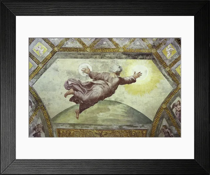 Framed Print : The Creation of the Sun and Moon by Raphael Framed Print : The Creation of the Sun and Moon by Raphael
