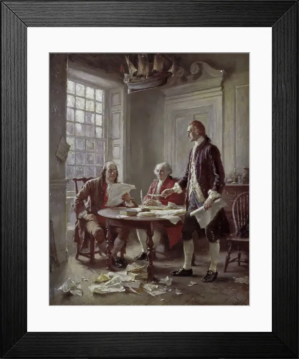 Framed Print : Drafting the Declaration of Independence by Ferris Framed Print : Drafting the Declaration of Independence by Ferris