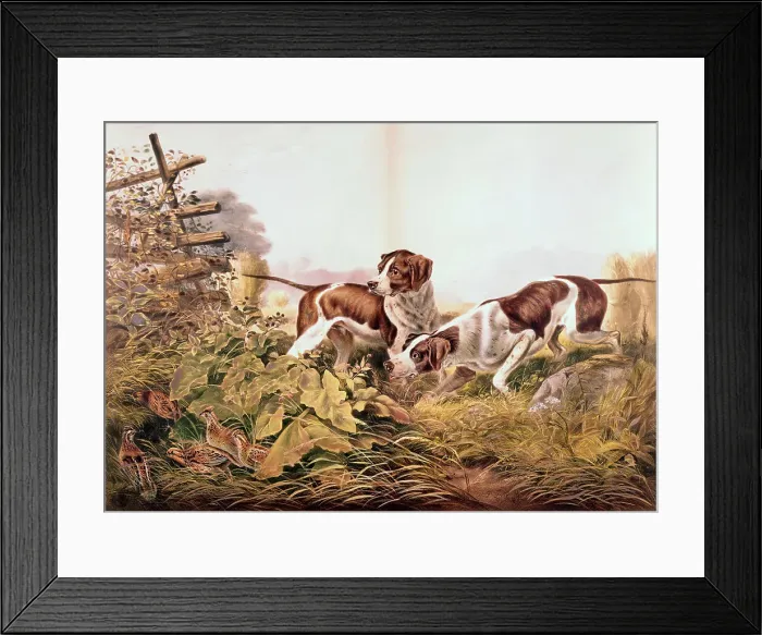 Framed Print : On a Point, by Currier & Ives Framed Print : On a Point, by Currier & Ives