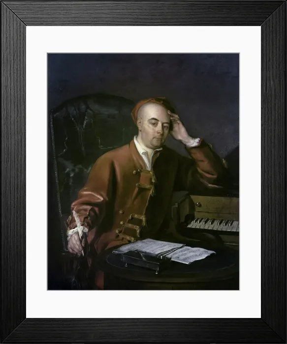 Framed Print : The Composer Handel by Mercier Framed Print : The Composer Handel by Mercier