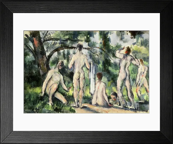 Framed Print : The Bathers by Cezanne