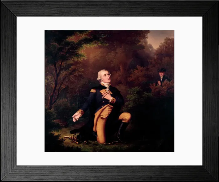 Framed Print : Washington, George, In Prayer At Valley Forge by Weber Framed Print : Washington, George, In Prayer At Valley Forge by Weber