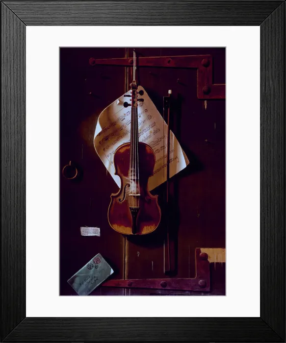 Framed Print : The Old Violin by Harnett Framed Print : The Old Violin by Harnett