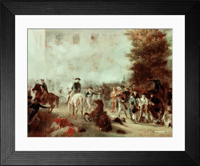 Framed Print : Washington at Battle of Germantown by Chappell Framed Print : Washington at Battle of Germantown by Chappell