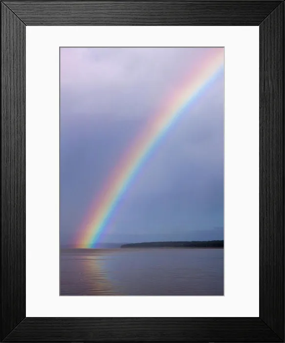 Framed Print : Storm and Rainbow over False Bay