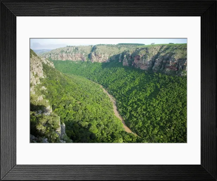Framed Print : Suspension Bridge and viewing platforms at Lake Eland Framed Print : Suspension Bridge and viewing platforms at Lake Eland