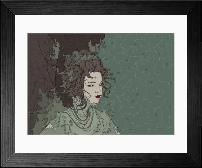 Framed Print : Victorian angel digital illustration Framed Print : Victorian angel digital illustration
